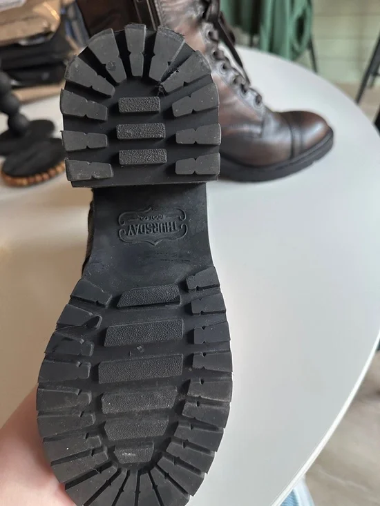 Thursday Boot Company Rebel Lace-Up Heeled Boot - Black Coffee - Picture 8 of 8